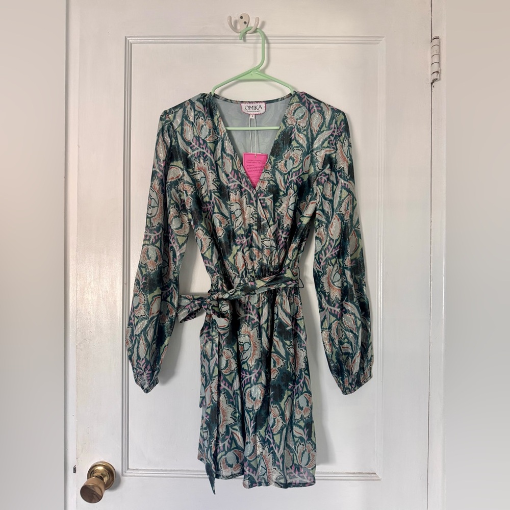 NWT Omika Samira Mini Dress in Mahini Bali print sz Small